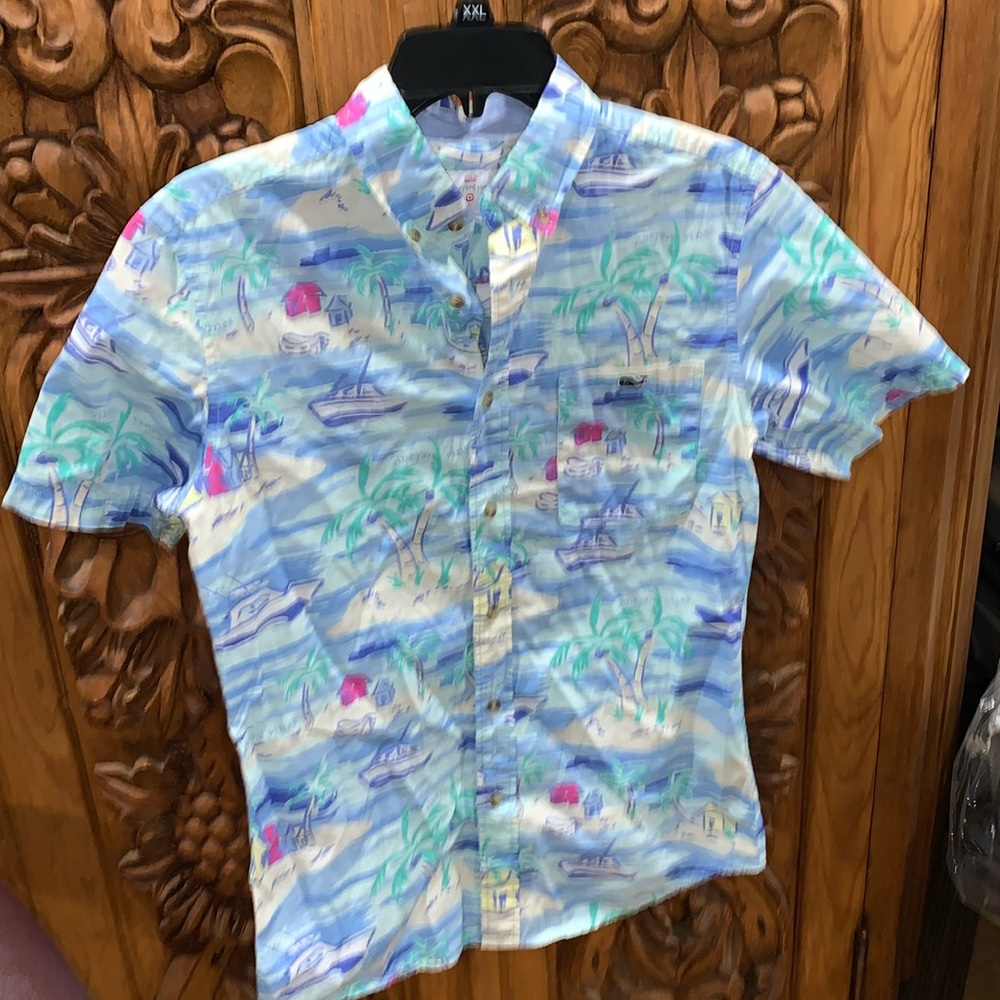 EUC Vineyard Vines small cotton Hawaiian shirt